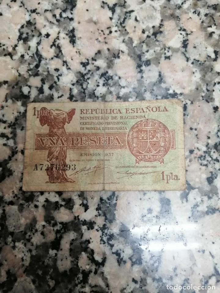 Spanish Banknotes: BILLETE UNA PESETA REPUBLICA ESPA&Ntilde;OLA