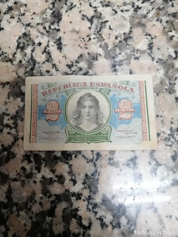 Spanische Banknoten: BILLETE 2 PESETAS REPUBLICA ESPA&Ntilde;OLA