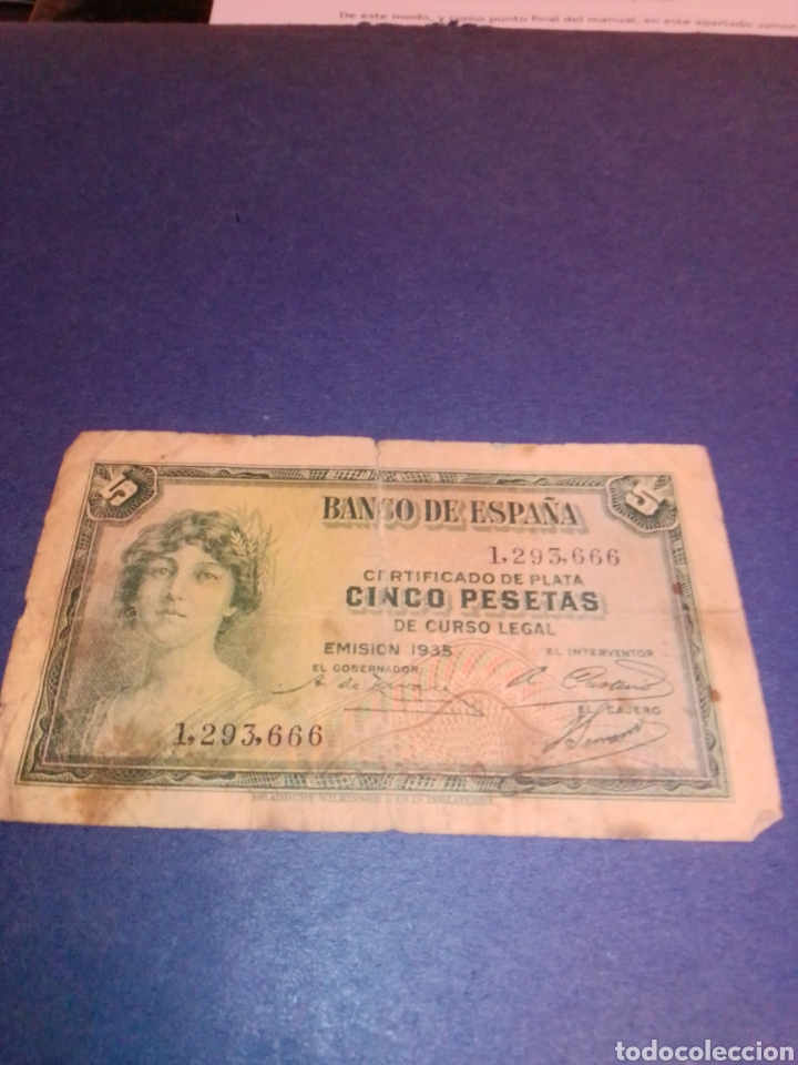 Billetes espa&ntilde;oles: Billete Rep&uacute;blica 1935 - Foto 1