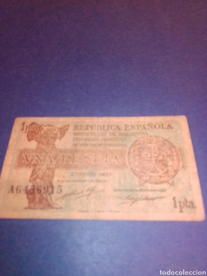 Billetes espa&ntilde;oles: Billete Rep&uacute;blica 1937 - Foto 1