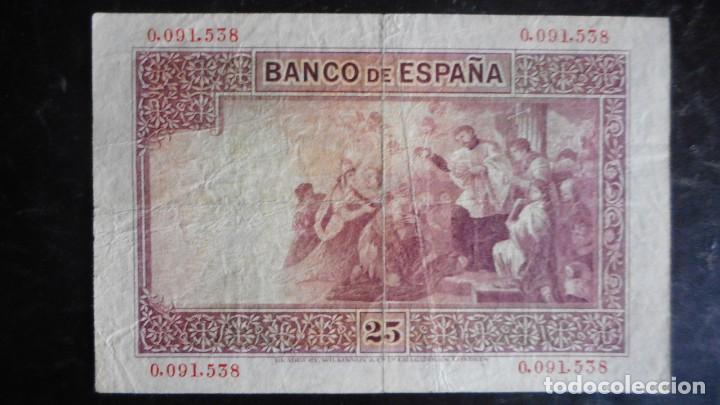 Billetes espa&ntilde;oles: 25 pesetas 1926 MBC - Foto 2