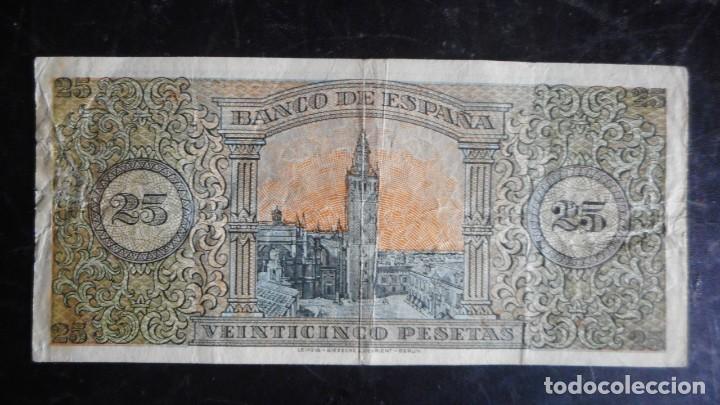 Billetes espa&ntilde;oles: 25 PESETAS 1938 . MBC - Foto 2
