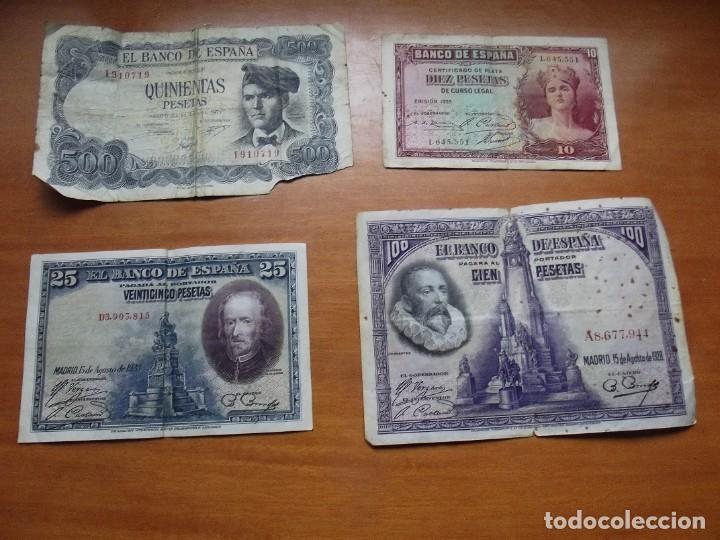 Billetes espa&ntilde;oles: 4 billetes de pesetas - Foto 1
