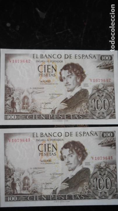 Billetes espa&ntilde;oles: PAREJA 100 PESETAS 1965 ( EBC+) - Foto 1