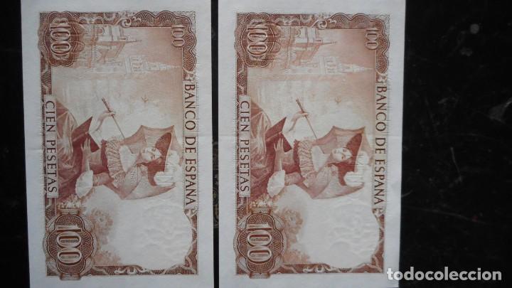 Billetes espa&ntilde;oles: PAREJA 100 PESETAS 1965 ( EBC+) - Foto 2