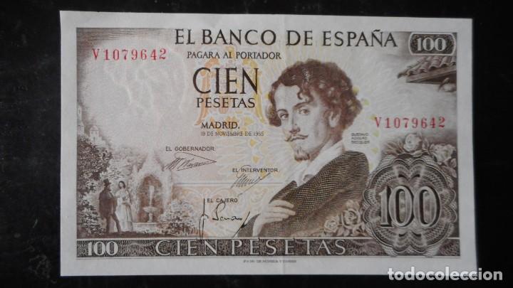 Billetes espa&ntilde;oles: PAREJA 100 PESETAS 1965 ( EBC+) - Foto 3