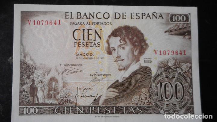 Billetes espa&ntilde;oles: PAREJA 100 PESETAS 1965 ( EBC+) - Foto 4