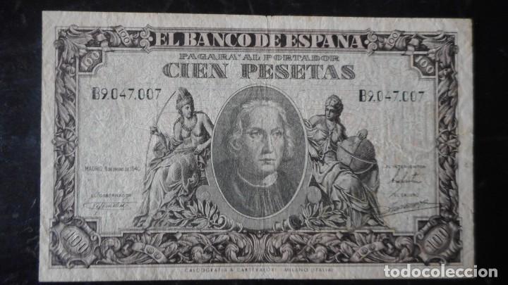 Billetes espa&ntilde;oles: 100 PESETAS 1940 MBC/MBC+ - Foto 1