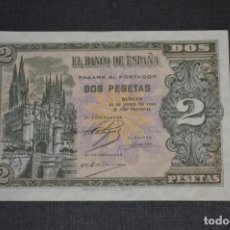 Billetes españoles: BILLETE DE 2 PESETAS - 30 ABRIL 1938 CATEDRAL BURGOS / H 1486840 - PLANCHA - NO CIRCULADO ¡DIFÍCIL!. Lote 230607065