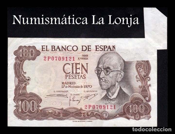 Billetes espa&ntilde;oles: Espa&ntilde;a Error 100 Pesetas Falla 1970 Pick 152 MBC VF - Foto 3