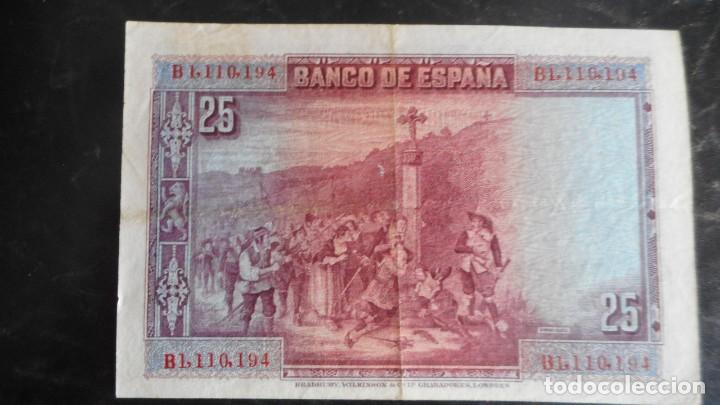 Billetes espa&ntilde;oles: 25 PESETAS 1928 MBC+/EBC - Foto 2