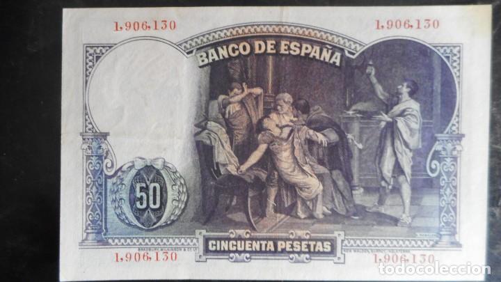 Billetes espa&ntilde;oles: 50 PESETAS 1931 EBC+ - Foto 2