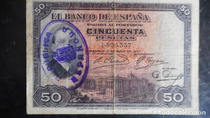 Billetes espa&ntilde;oles: 50 PESETAS 1927 MBC - Foto 1