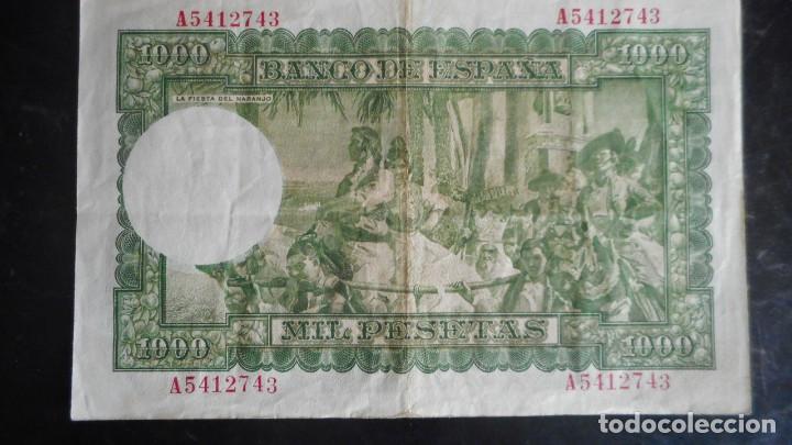 Billetes espa&ntilde;oles: 1000 PESETAS 1951 MBC. - Foto 2