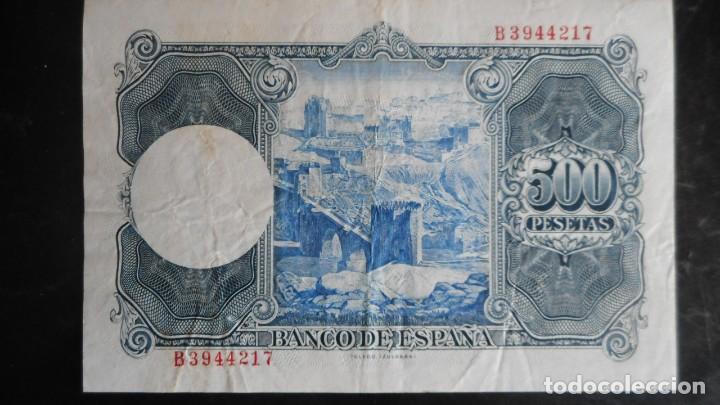 Billetes espa&ntilde;oles: 500 PESETAS 1954 (MBC+/EBC-) - Foto 2