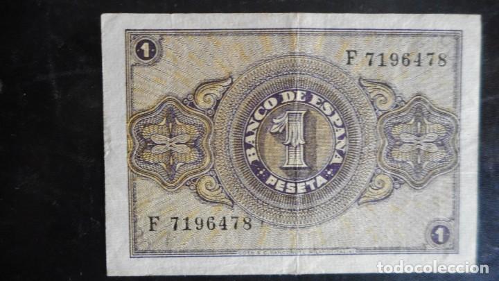 Billetes espa&ntilde;oles: 1 PESETA OCTUBRE 1937 EBC- - Foto 2