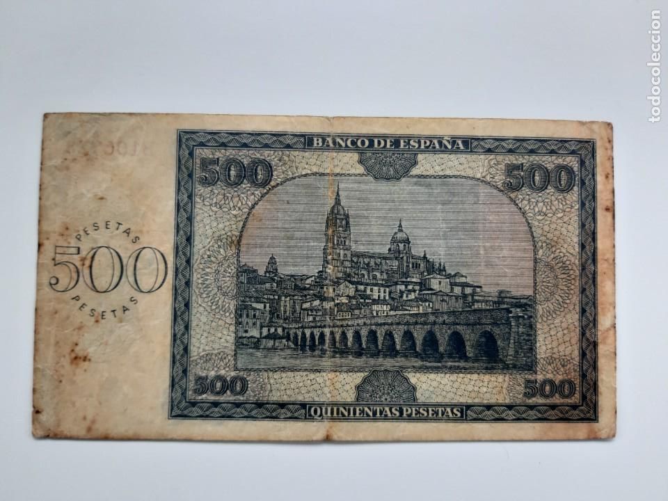 Billetes espa&ntilde;oles: 500 pesetas 1936 - Foto 2