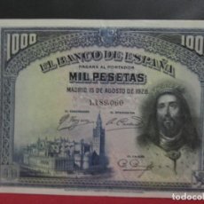 Billetes españoles: 1000 PESETAS MADRID 15 DE AGOSTO 1928 EBC. Lote 235111265