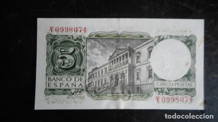 Billetes espa&ntilde;oles: 5 PESETAS 1954 EBC - Foto 2