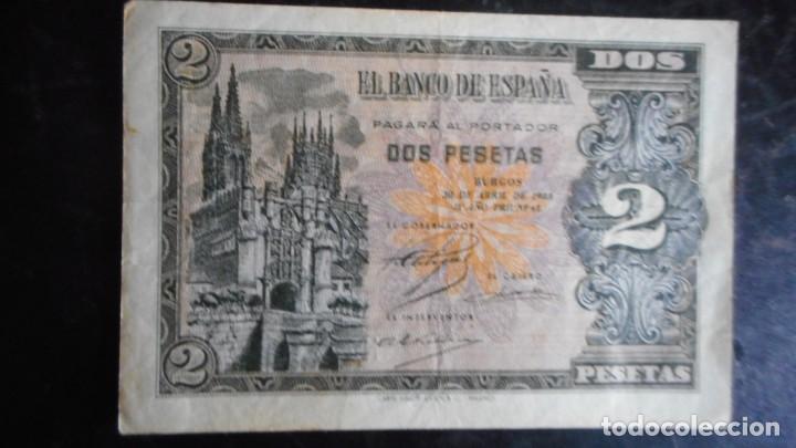 Billetes espa&ntilde;oles: 2 PESETAS ABRIL 1938 . MBC+ - Foto 1