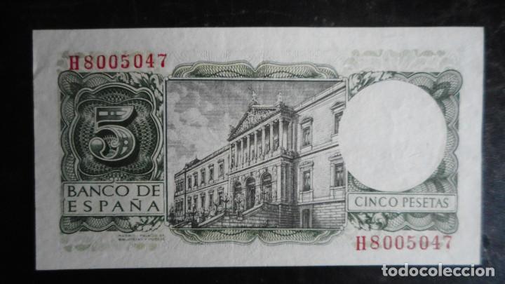 Billetes espa&ntilde;oles: 5 PESETAS 1954 EBC - Foto 2