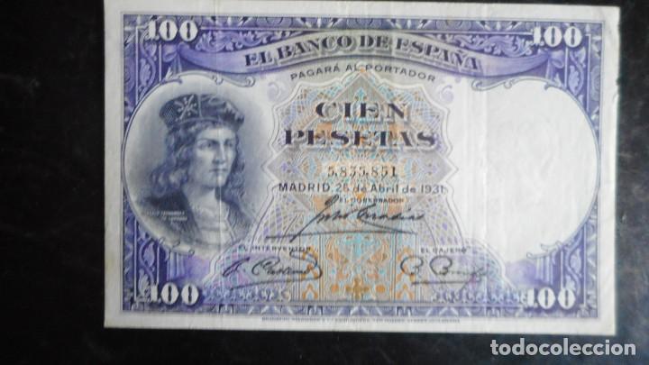 Billetes espa&ntilde;oles: 100 PESETAS 1931 MBC+ - Foto 1