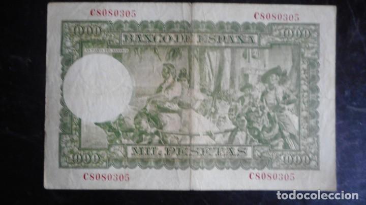 Billetes espa&ntilde;oles: 1000 PESETAS 1951 MBC - Foto 2