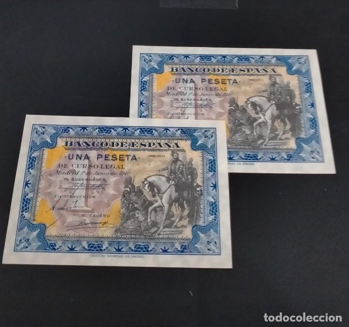Billetes españoles: PAREJA CORRELATIVA 1 PESETA JUNIO 1940 SIN CIRCULAR SERIE A. Lote 246438115