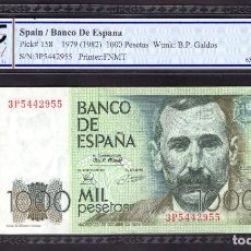 Billetes españoles: JUAN CARLOS I - 1000 PTAS AÑO 1979 - CERTIFICADO POR PCGS -
