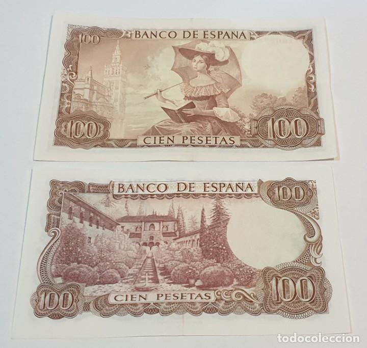 Billetes espa&ntilde;oles: Lote billetes 100 pesetas - Foto 2