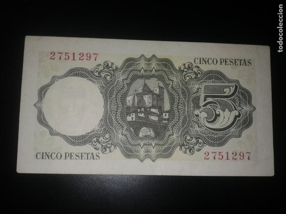 Billetes espa&ntilde;oles: 5 Pesetas 1951 SIN SERIE - Foto 2