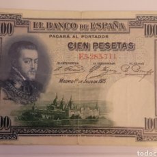 Billetes españoles: BILLETE DE ESPAÑA 100 PTS AÑO 1925 SERIE E.. Lote 250228370