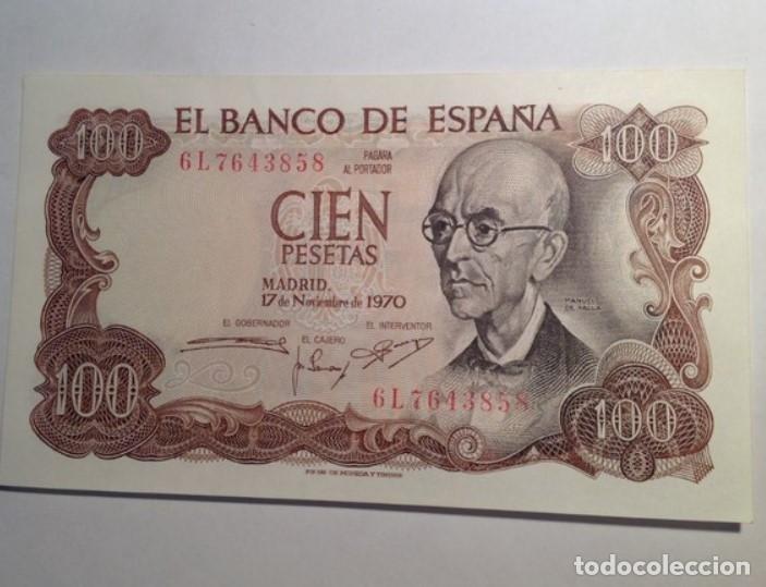 Billetes espa&ntilde;oles: Cien 100 PESETAS MANUEL DE FALLA.1970..sin circular - Foto 1