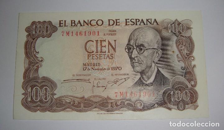 Billetes espa&ntilde;oles: 100 Pesetas. Falla. 1970. Serie 7M. - Foto 1