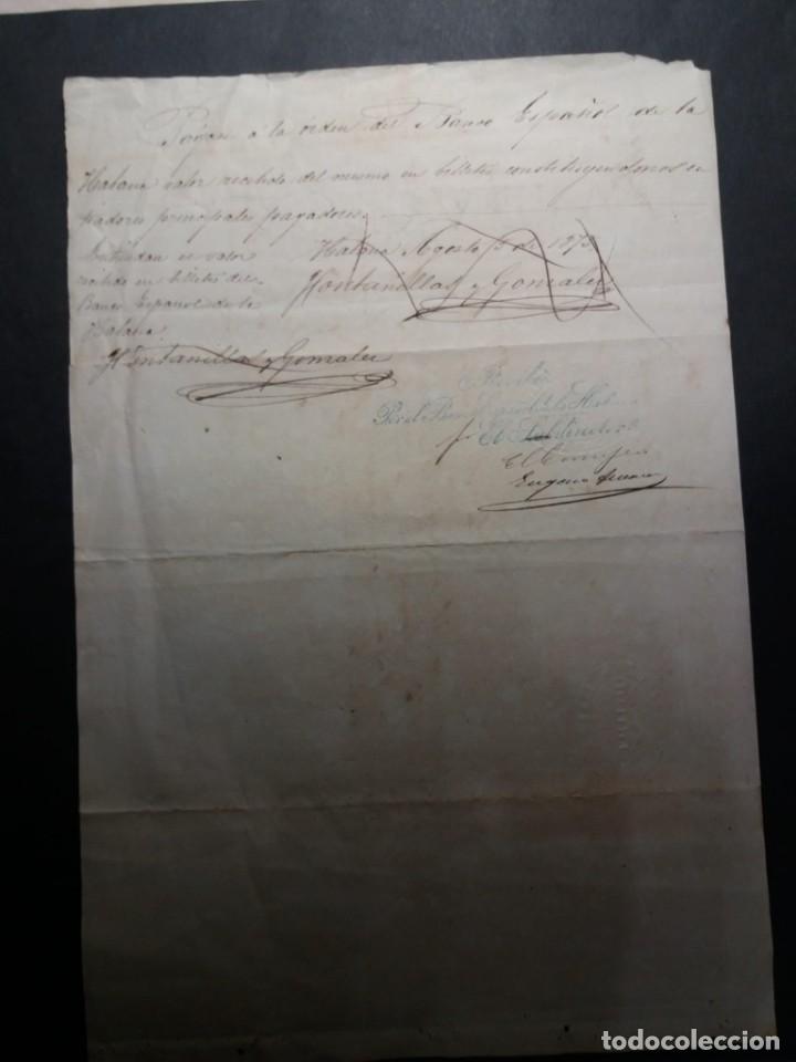 Billetes espa&ntilde;oles: PAGAR&Eacute; DE CUBA 1875 - Foto 2