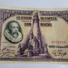 Billetes españoles: BILLETE DE ESPAÑA 100 PTS 1928 SIN SERIE. Lote 254423400