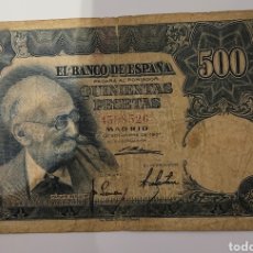 Billetes españoles: BILLETE DE ESPAÑA 1951. 500 PESETAS BENLLIURE. SIN SERIE.. Lote 259743850