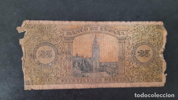 Billetes espa&ntilde;oles: 25 pesetas 1938 - Foto 2