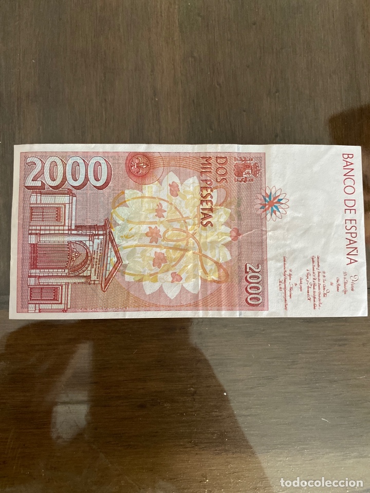 Billetes espa&ntilde;oles: Billete 2000pts 24 de Abril de 1992 - Foto 2