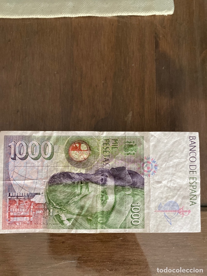 Billetes espa&ntilde;oles: Billete de 1000 pesetas de 1992 - Foto 2