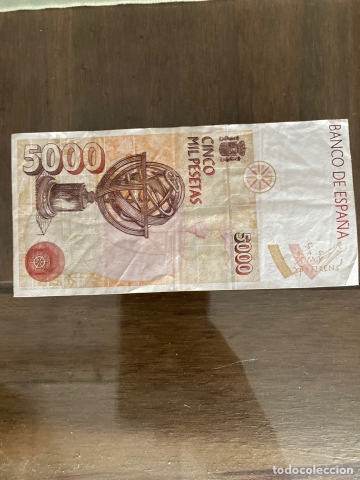 Billetes espa&ntilde;oles: Billete de 5000 pesetas a&ntilde;o 1992 - Foto 2
