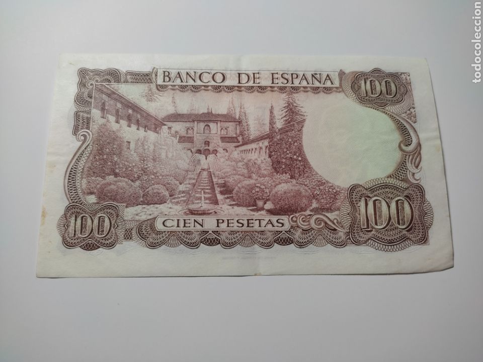 Billetes espa&ntilde;oles: Billete 100 pesetas Manuel de Falla 1970 - Foto 2