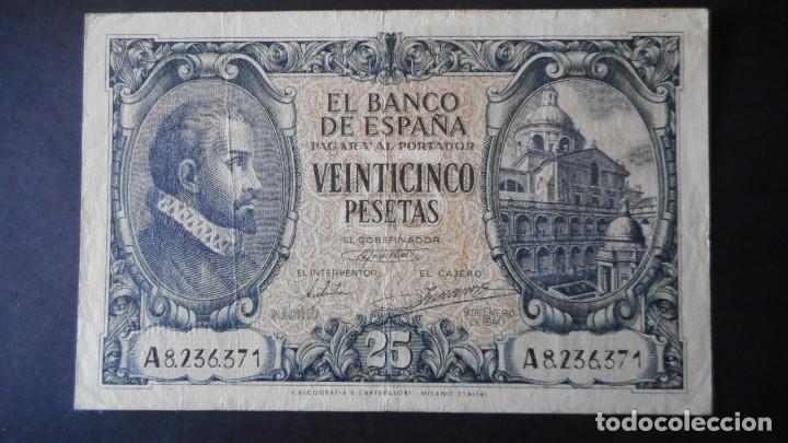 Billetes espa&ntilde;oles: 25 PESETAS 1940 MBC+ - Foto 1