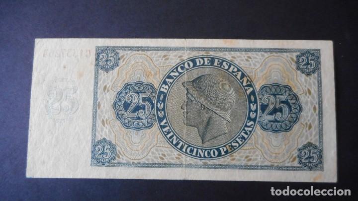 Billetes espa&ntilde;oles: 25 PESETAS 1936 MBC+ - Foto 2