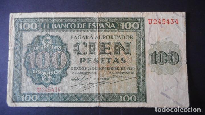 Billetes espa&ntilde;oles: 100 PESETAS 1936 MBC- - Foto 1