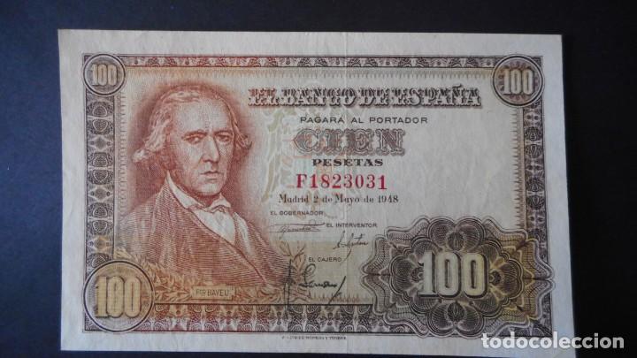 Billetes espa&ntilde;oles: 100 PESETAS 1948 MBC+/EBC - Foto 1
