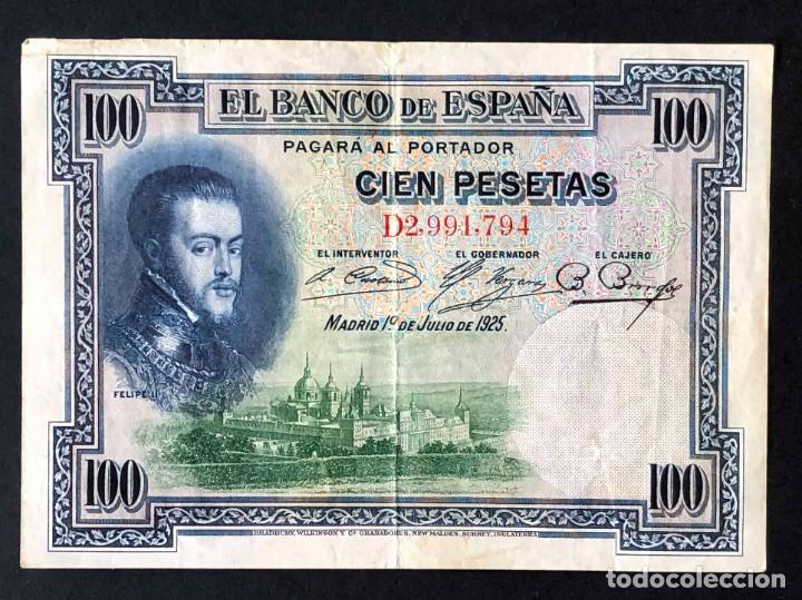 Spanische Banknoten: Billete 100 pesetas 1925