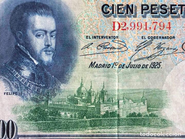 Billetes espa&ntilde;oles: Billete 100 pesetas 1925 - Foto 2