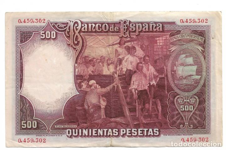 Billetes espa&ntilde;oles: 500 PESETAS 1931 - Foto 2