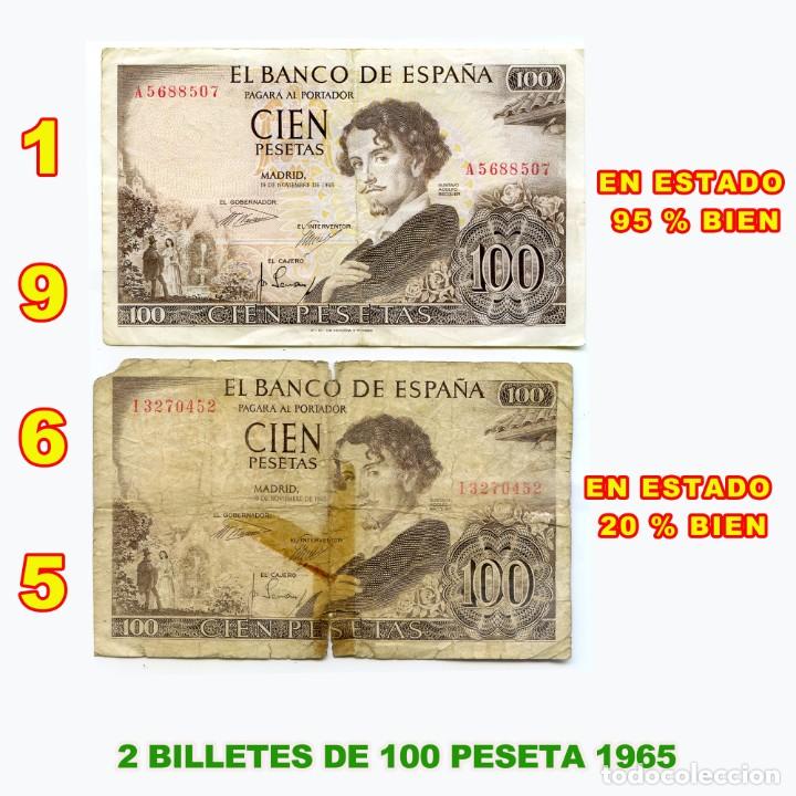 Billetes espa&ntilde;oles: BILLETE 2 DE 100 PESETAS BECQUER 1965 - Foto 1